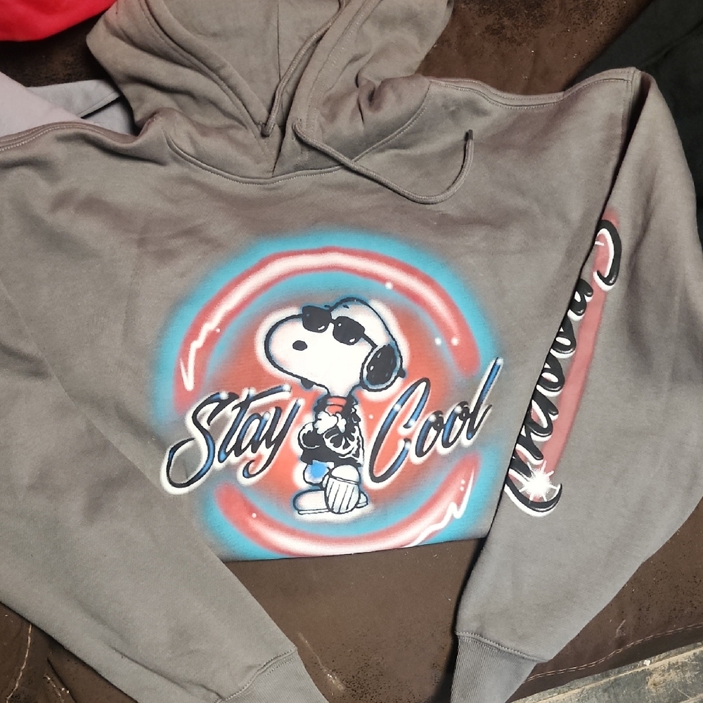 Gray Snoopy 'Stay Cool' Hoodie